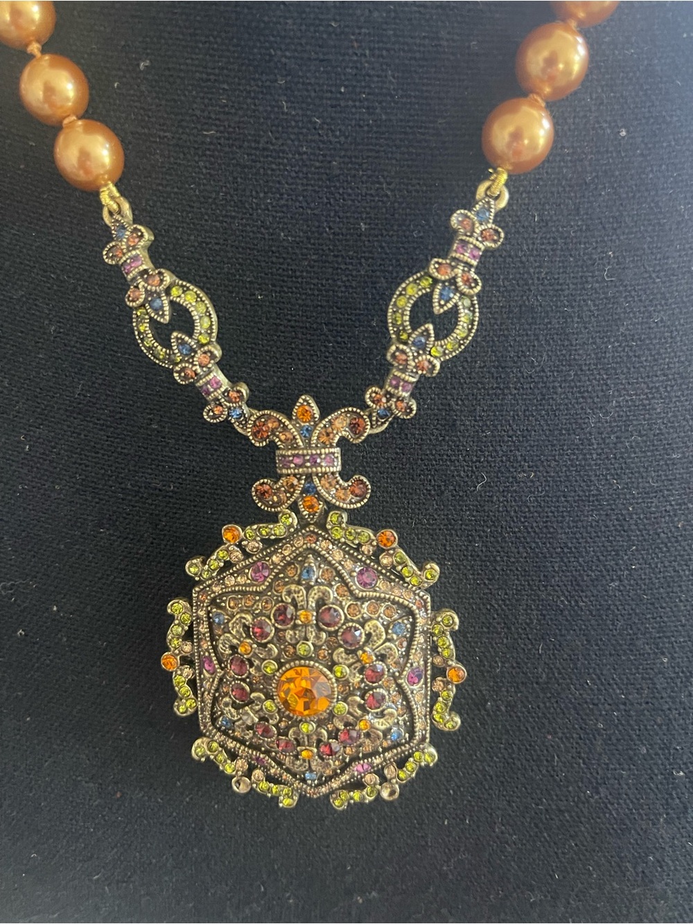 Multicolor Beaded Pendant Necklace - Elegant Statement Jewelry